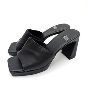 Jeffrey Campbell Caviar Platform Slide Sandals Women's Black Size US9 EU39.5